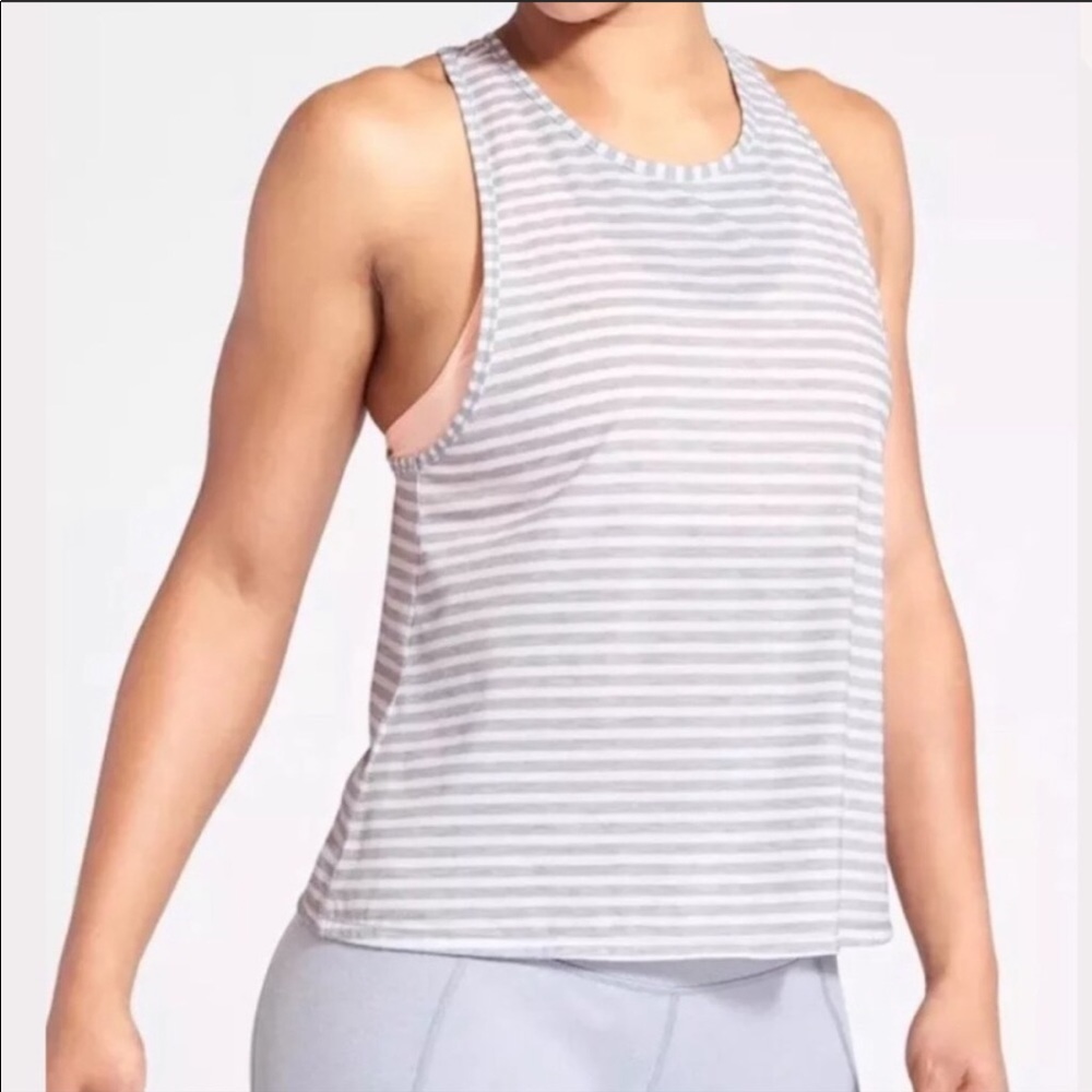 Athleta Stripe Essence Low Tank Top